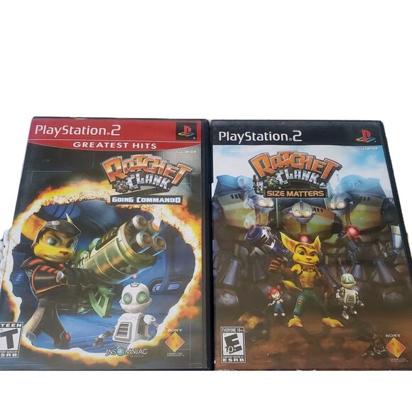 Ratchet And Clank Size Matters & Going Commando PS2 Bundle Lot Of 2 PlayStation2 - Picture 1 of 9